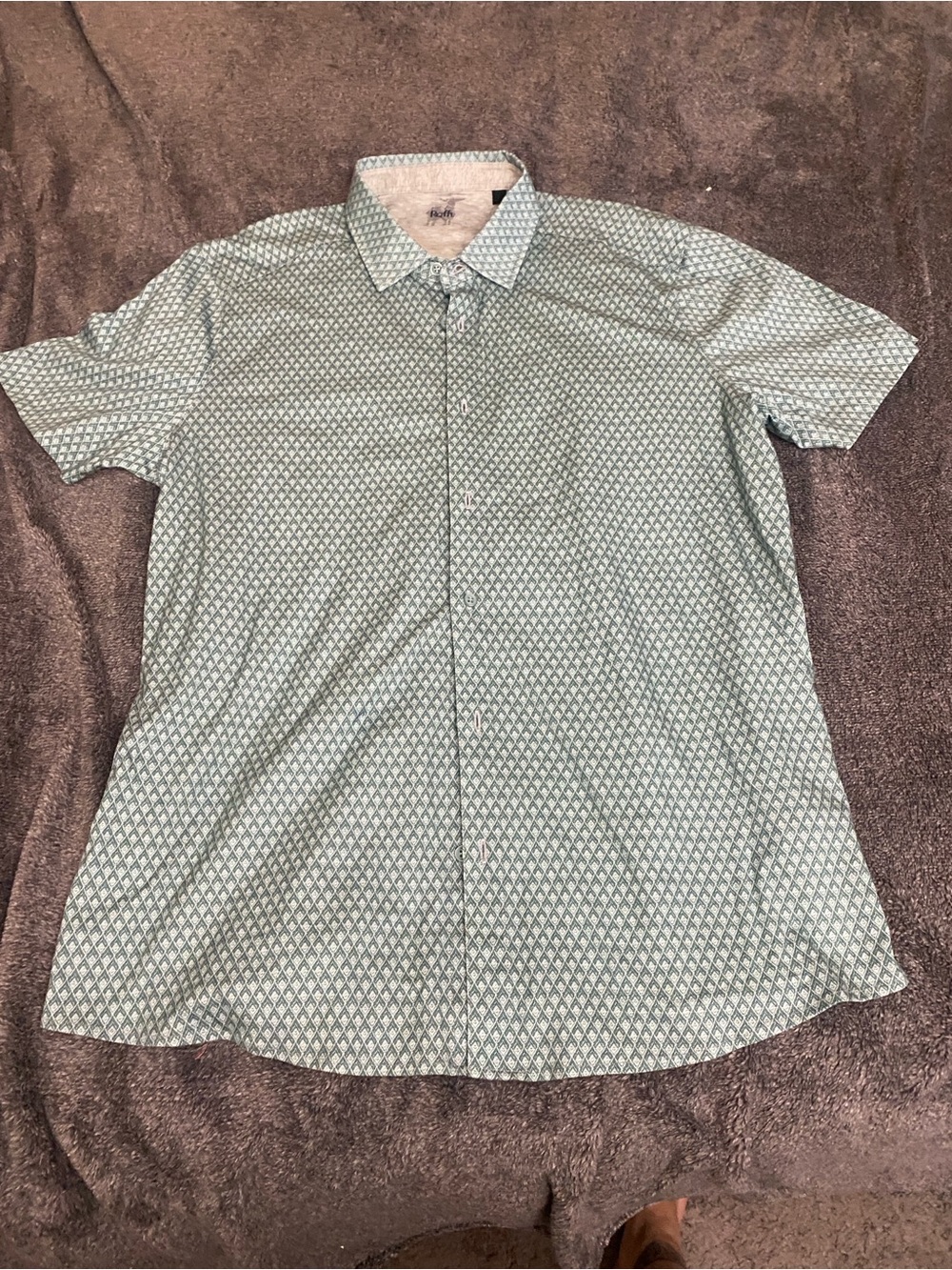 Raffi Men's Short-Sleeve Geometric Button-Down Shirt XL